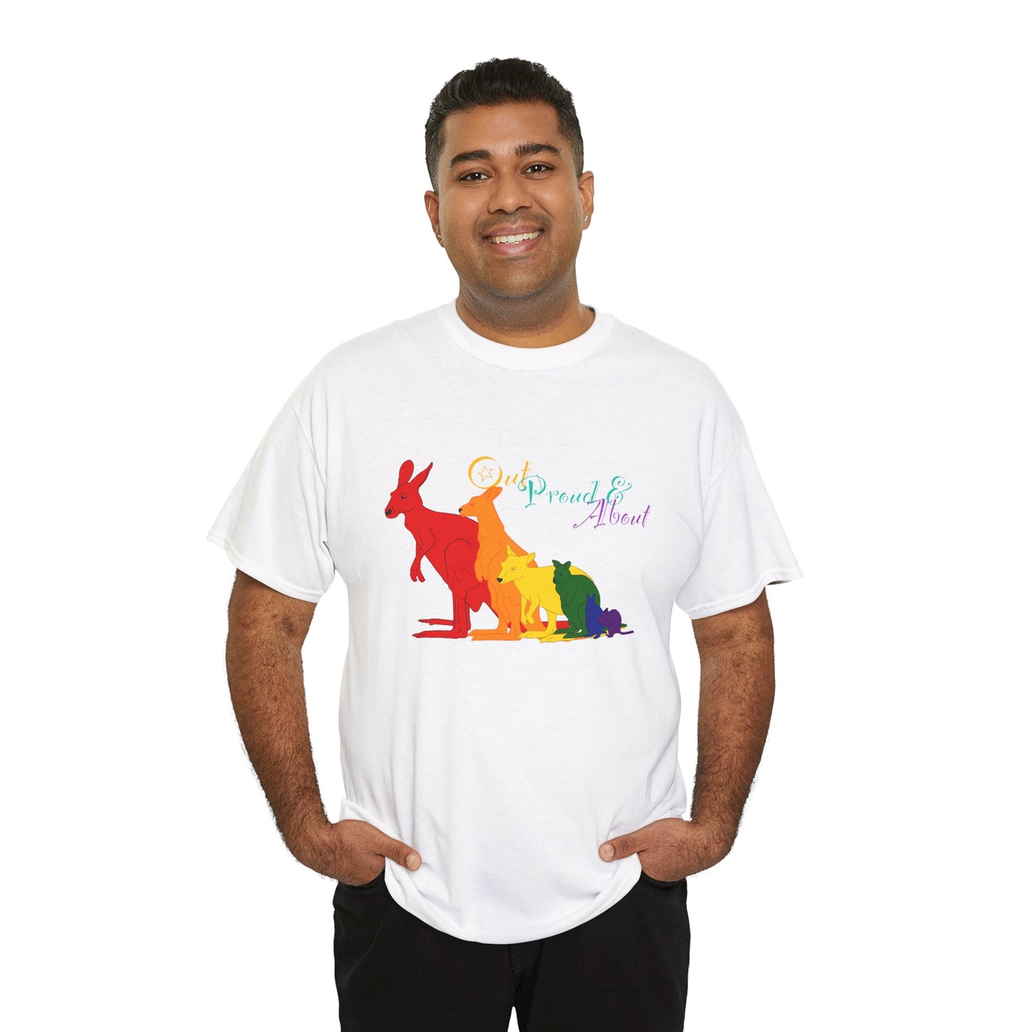 (AUSTRALIA only) Pride Roos Unisex Heavy Cotton Tee