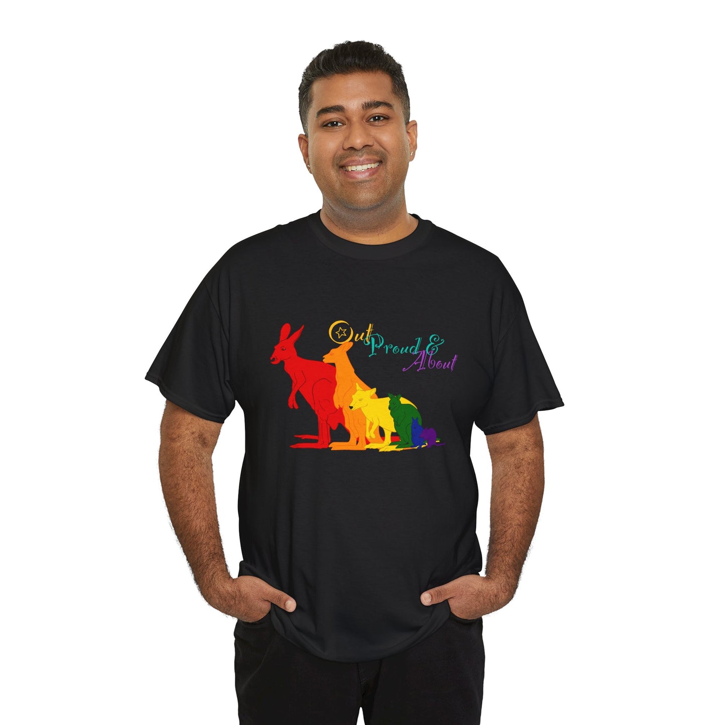 (AUSTRALIA only) Pride Roos Unisex Heavy Cotton Tee