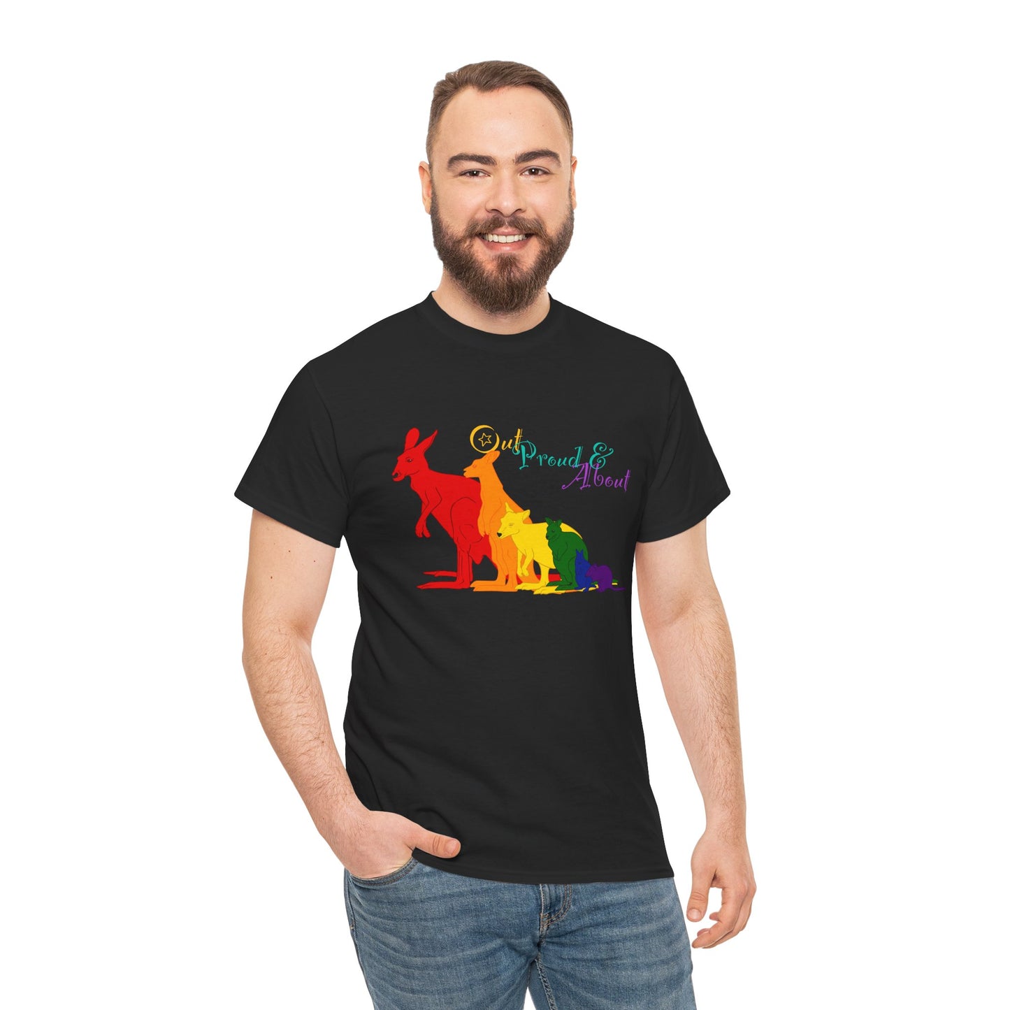 (AUSTRALIA only) Pride Roos Unisex Heavy Cotton Tee