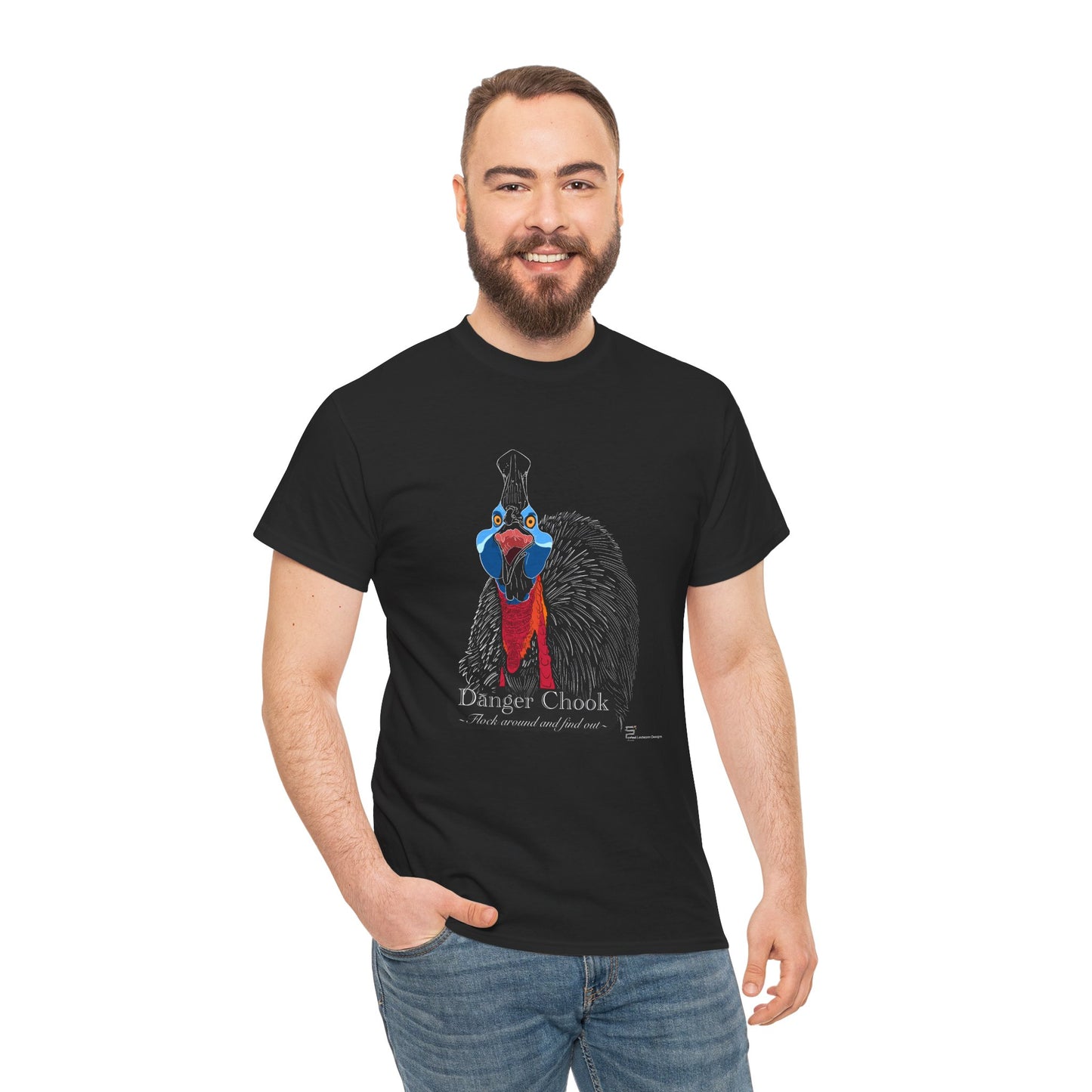 (AUSTRALIA only) Cassowary Unisex Heavy Cotton Tee