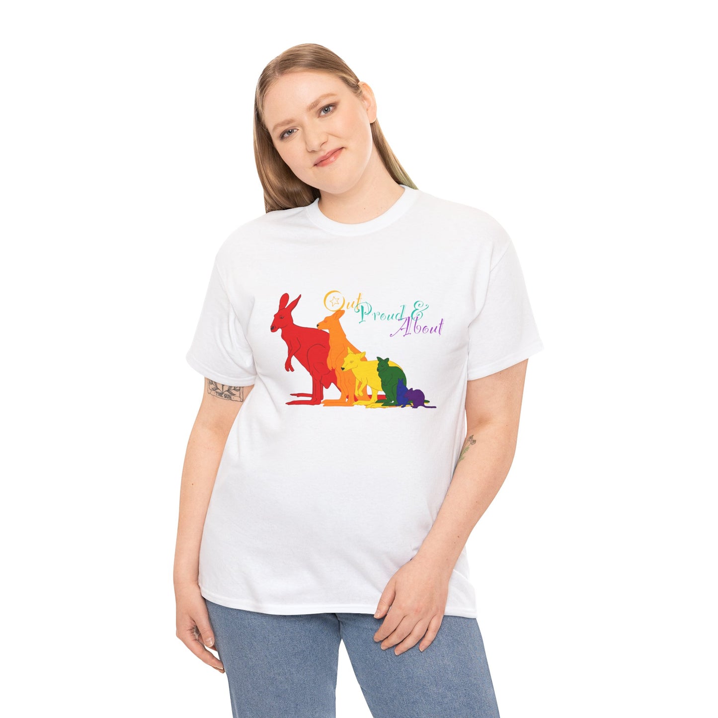 (AUSTRALIA only) Pride Roos Unisex Heavy Cotton Tee