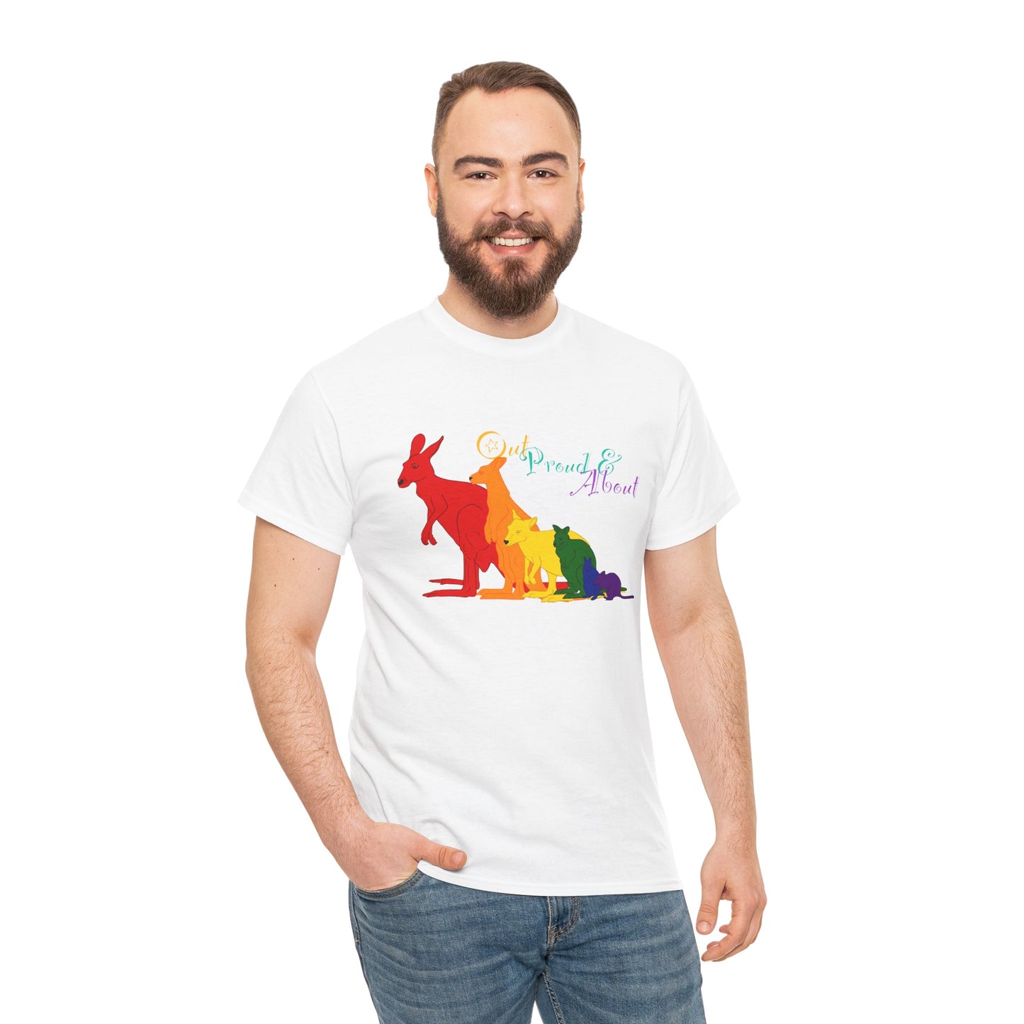 (AUSTRALIA only) Pride Roos Unisex Heavy Cotton Tee
