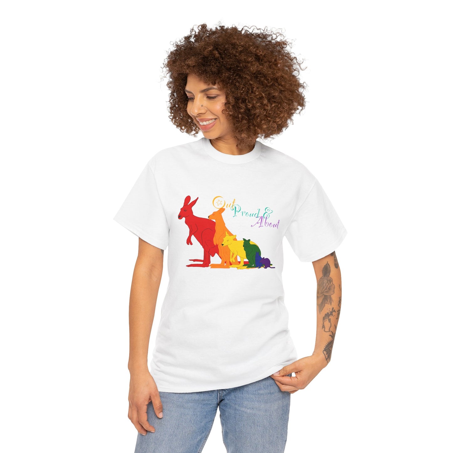 (AUSTRALIA only) Pride Roos Unisex Heavy Cotton Tee