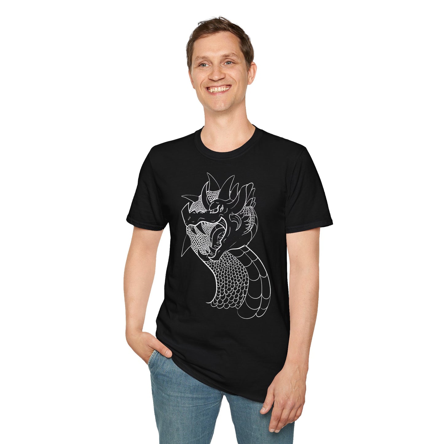 (EUROPE only) Snake Dragon Unisex Softstyle T-Shirt